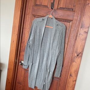 Talbots Gray Women's Open Front Cardigan duster